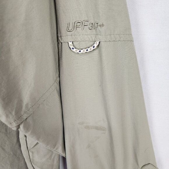 Columbia Mens PFG Vented Button Up Shirt Extra Large XL Kahki Fishing Outdoor - Picture 8 of 13